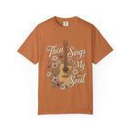 Then Sings My Soul Guitar T-Shirt — Floral Acoustic Music Tee