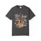 Then Sings My Soul Guitar T-Shirt — Floral Acoustic Music Tee