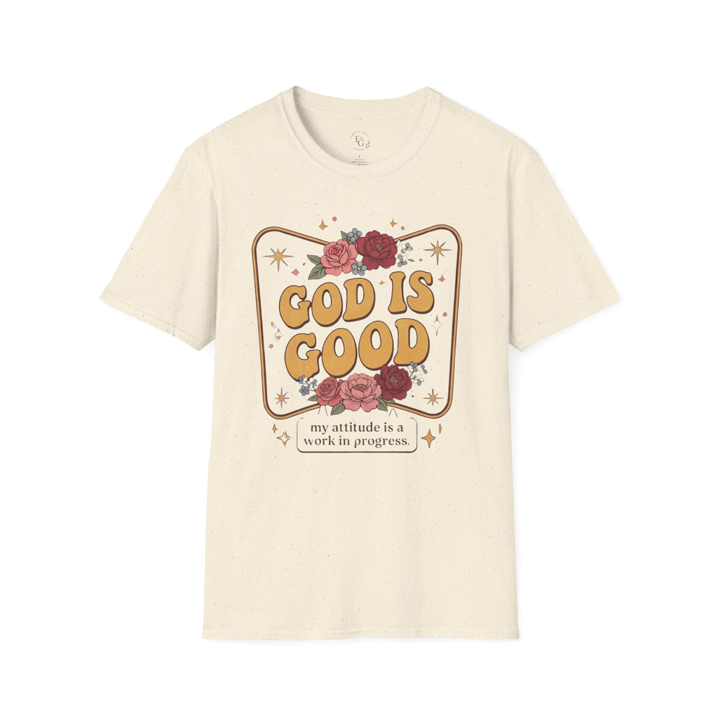 God Is Good Floral T-Shirt — Retro Inspirational Christian Tee