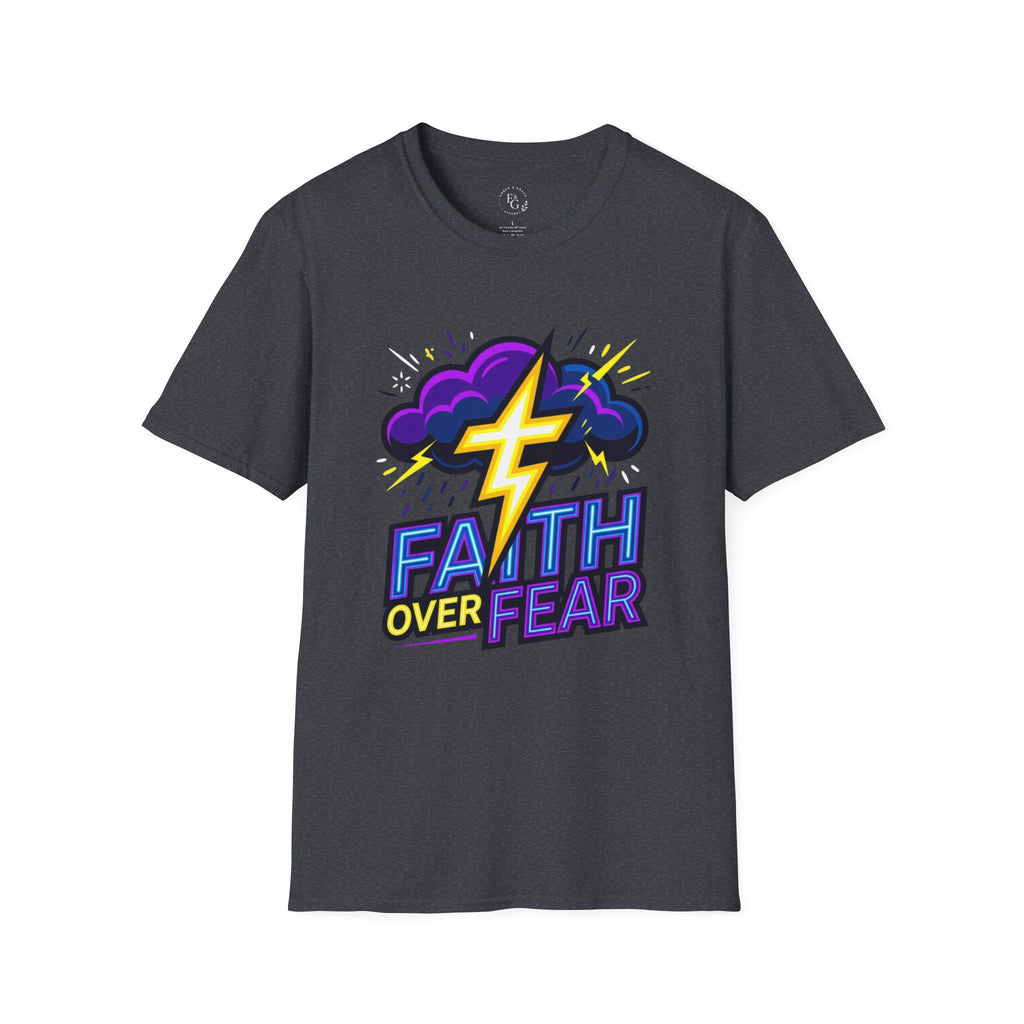 Faith Over Fear T‑Shirt — Bold Lightning Faith Graphic