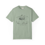 T-Shirt – “Be Still My Soul, the Lord Is On Your Side” Boat & Mountains Faith Tee