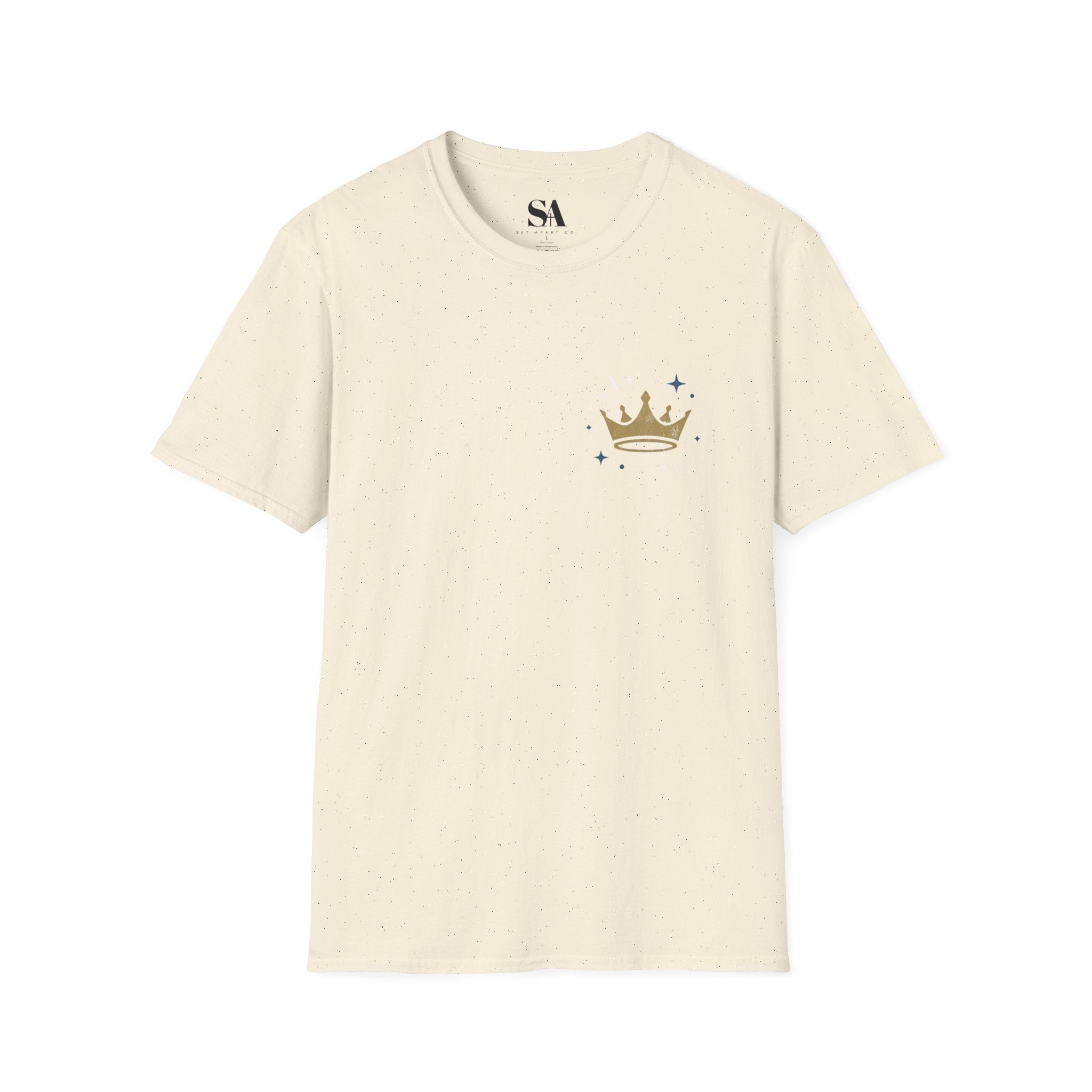 Gold Crown Pocket Tee — Minimal Royal Graphic T-Shirt