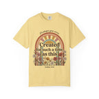 Created for Such a Time as This T-Shirt — Esther 4:14 Floral Rainbow Christian Tee