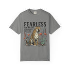 Fearless Leopard Christian T-Shirt — "For My God is Always With Me" Inspirational Tee