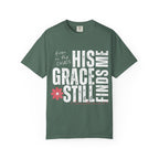 T-Shirt — Minimal Pink Flower Graphic with 'Christine' Script