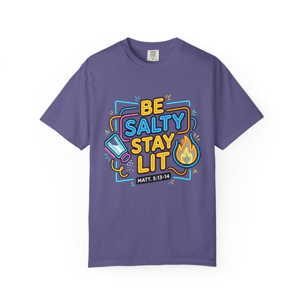 Be Salty Stay Lit T-Shirt — Christian Youth Graphic Tee (Matt. 5:13–14)