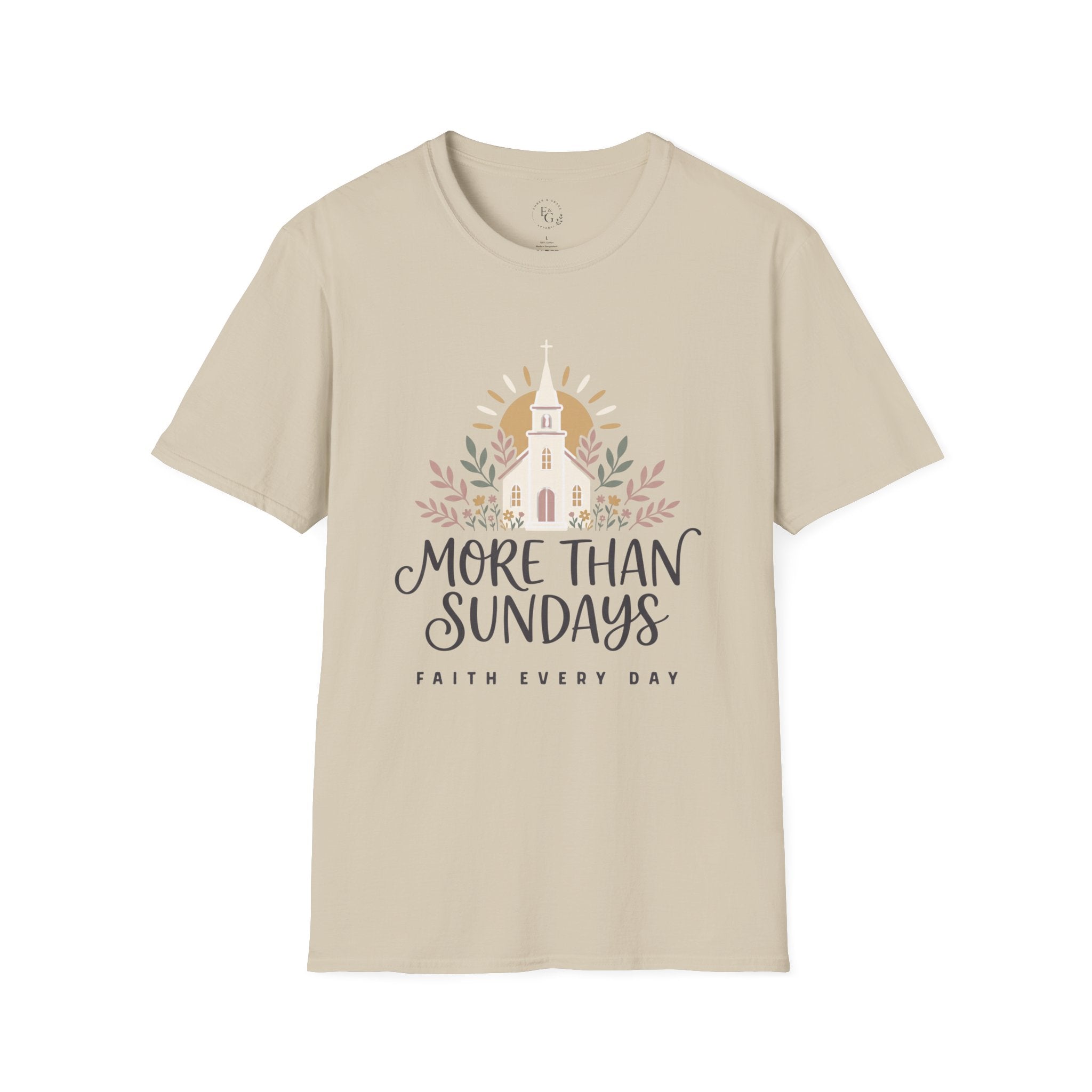 Christian T-Shirt — “More Than Sundays” Church Faith Tee