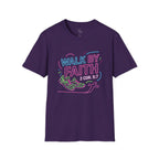 Walk By Faith T-Shirt — Neon Scripture 2 Cor. 5:7 Christian Tee