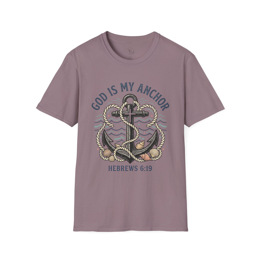 God Is My Anchor T‑Shirt — Christian Anchor Design (Hebrews 6:19)