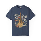 Then Sings My Soul Guitar T-Shirt — Floral Acoustic Music Tee