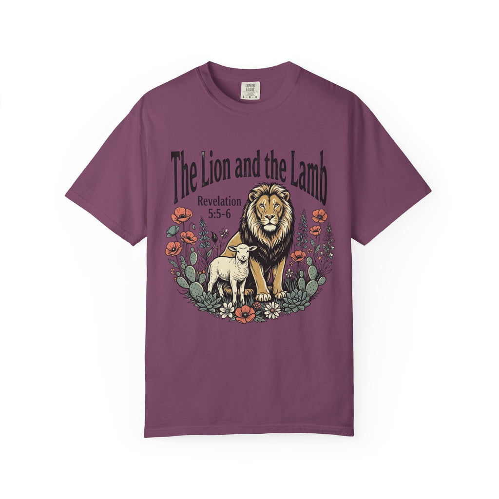 The Lion and the Lamb T-Shirt – Christian Scripture Tee (Revelation 5:5-6)