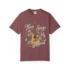 Then Sings My Soul Guitar T-Shirt — Floral Acoustic Music Tee