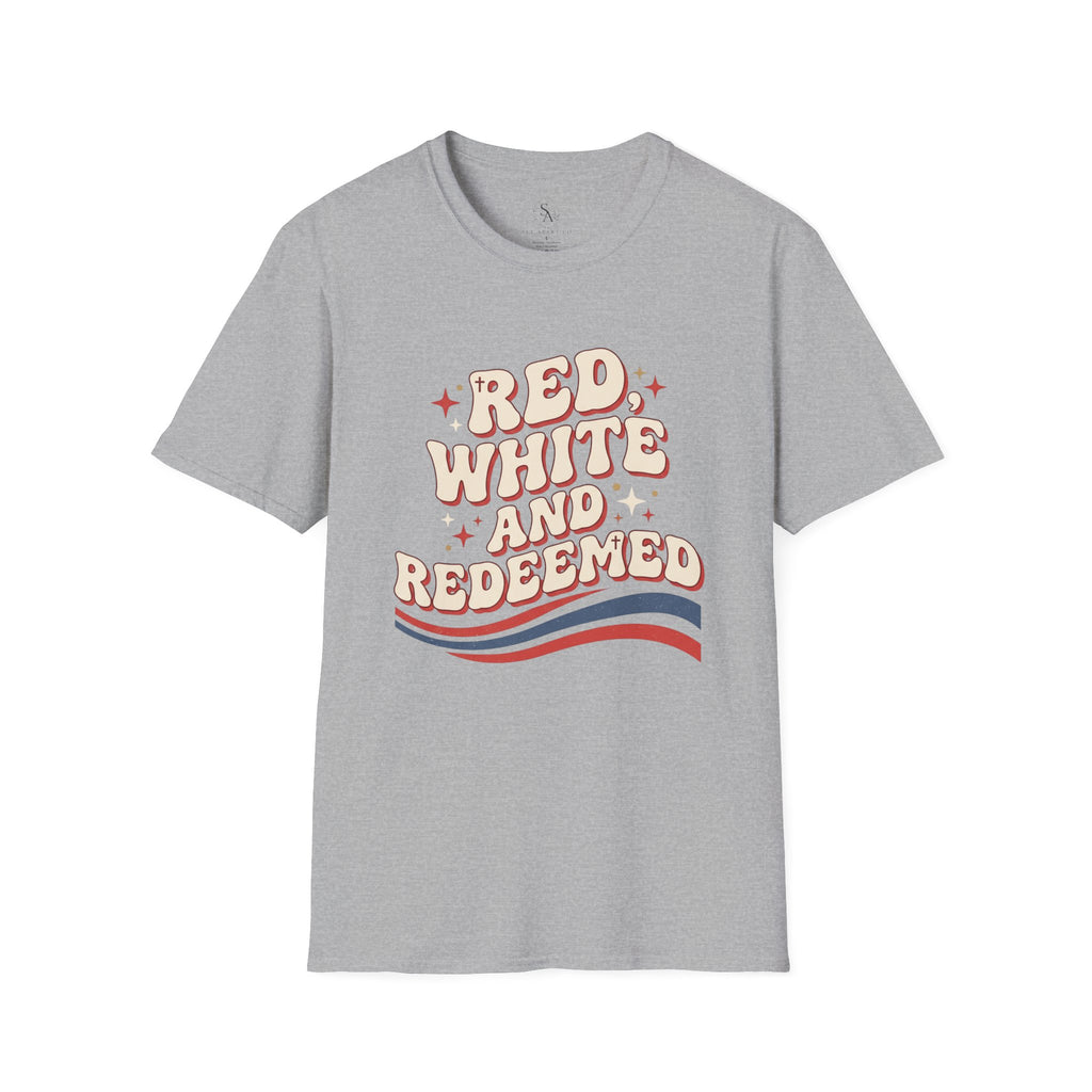 Patriotic "Red, White and Redeemed" T-Shirt