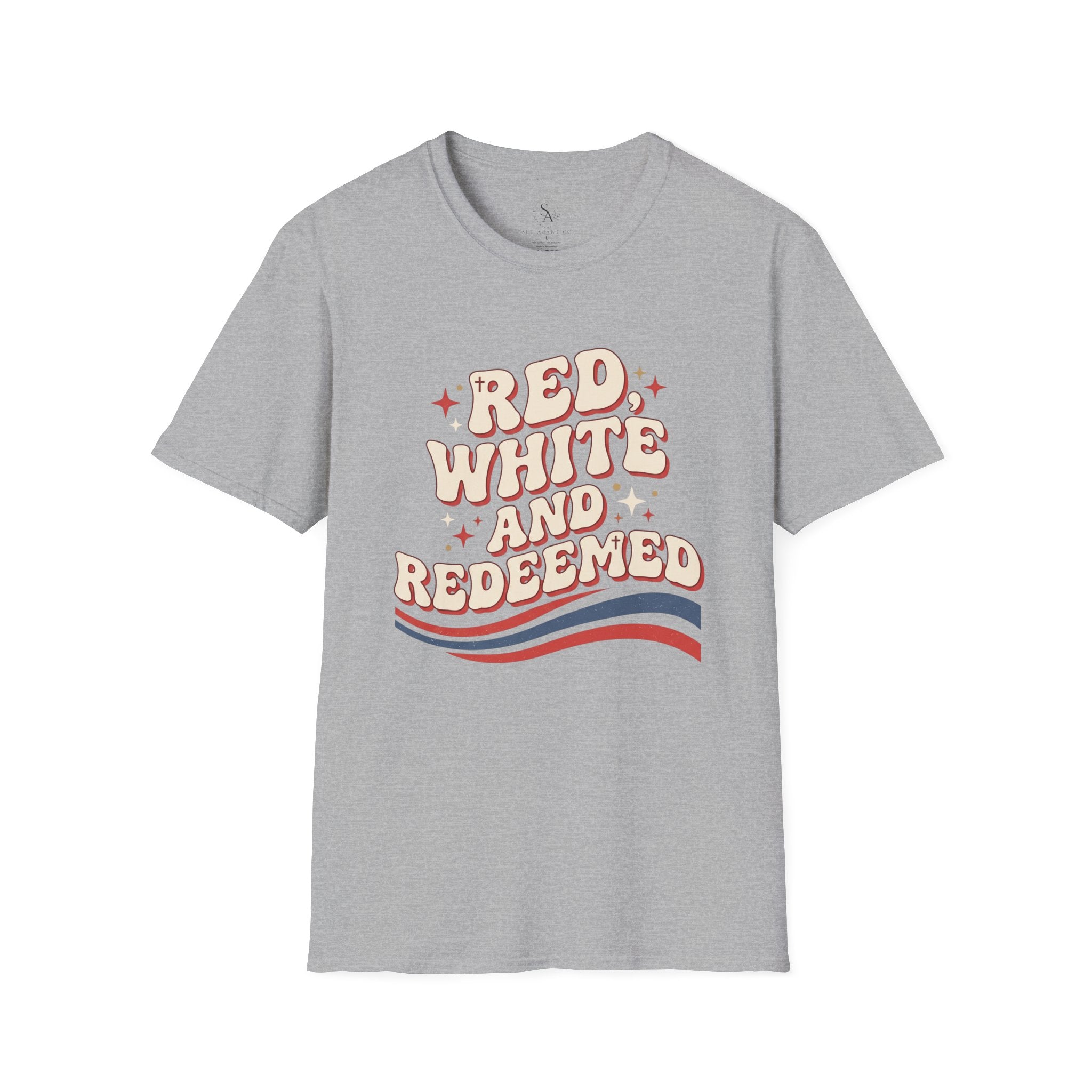 Patriotic "Red, White and Redeemed" T-Shirt