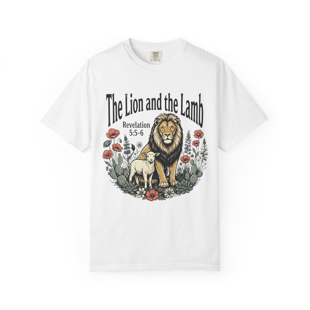 The Lion and the Lamb T-Shirt – Christian Scripture Tee (Revelation 5:5-6)