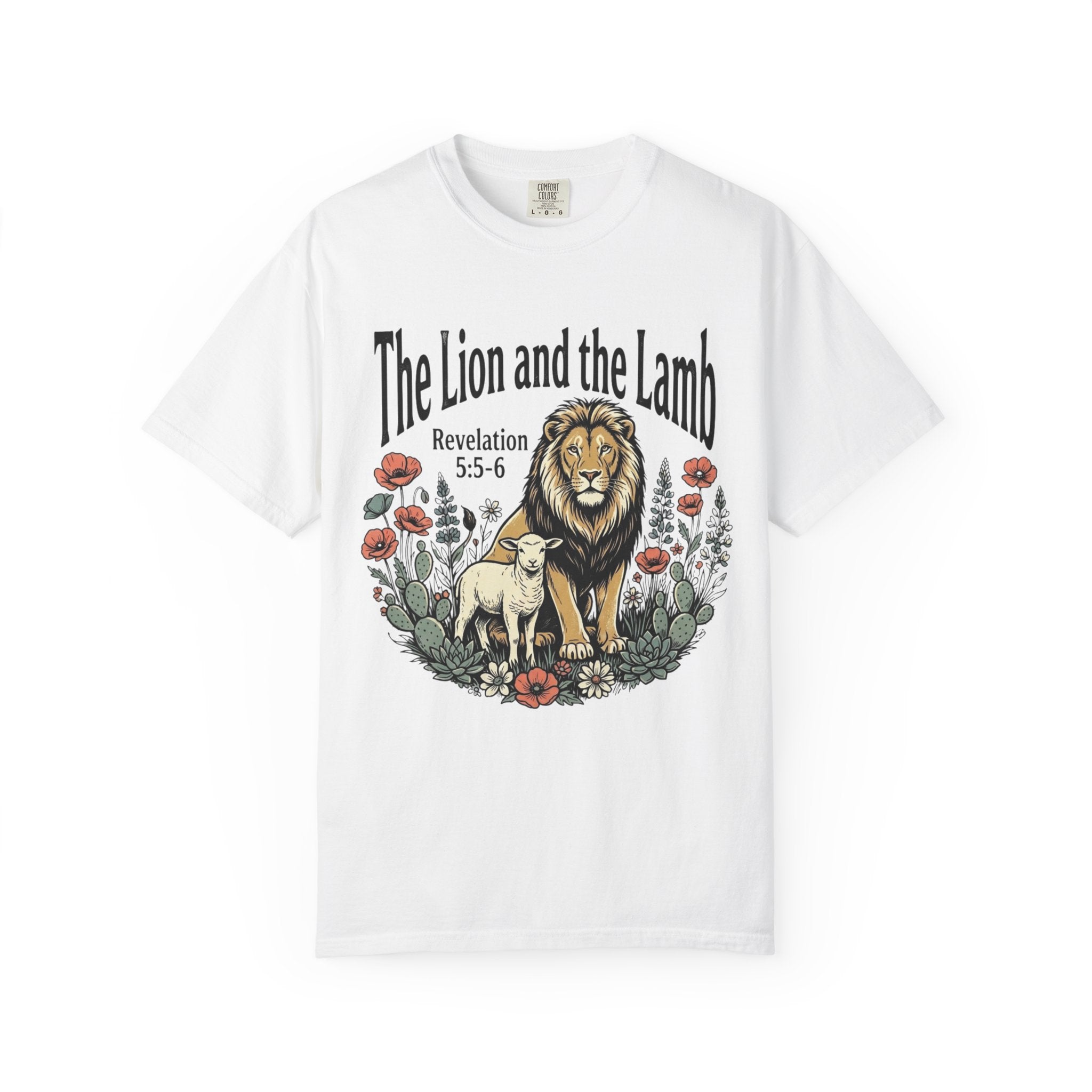 The Lion and the Lamb T-Shirt – Christian Scripture Tee (Revelation 5:5-6)