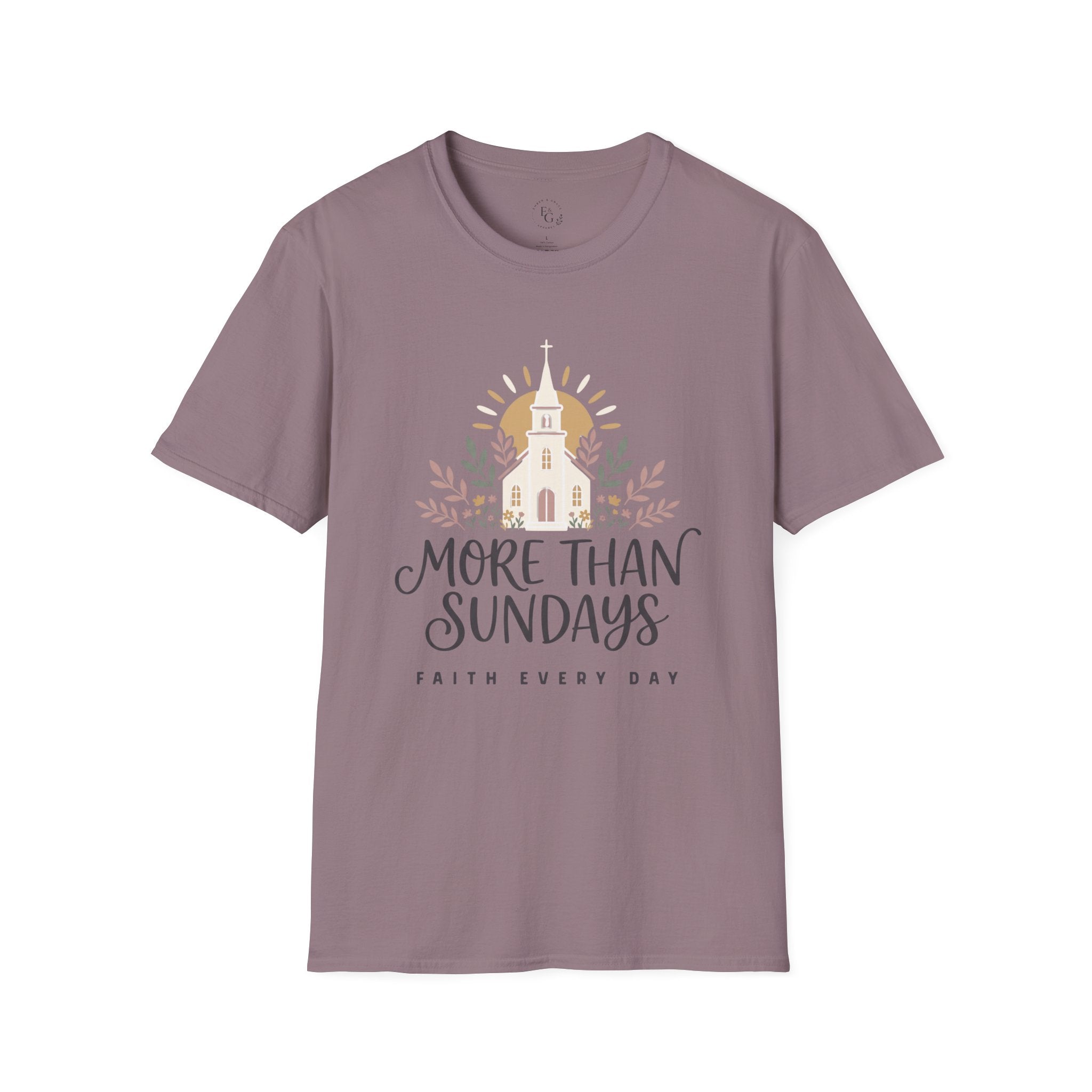 Christian T-Shirt — “More Than Sundays” Church Faith Tee