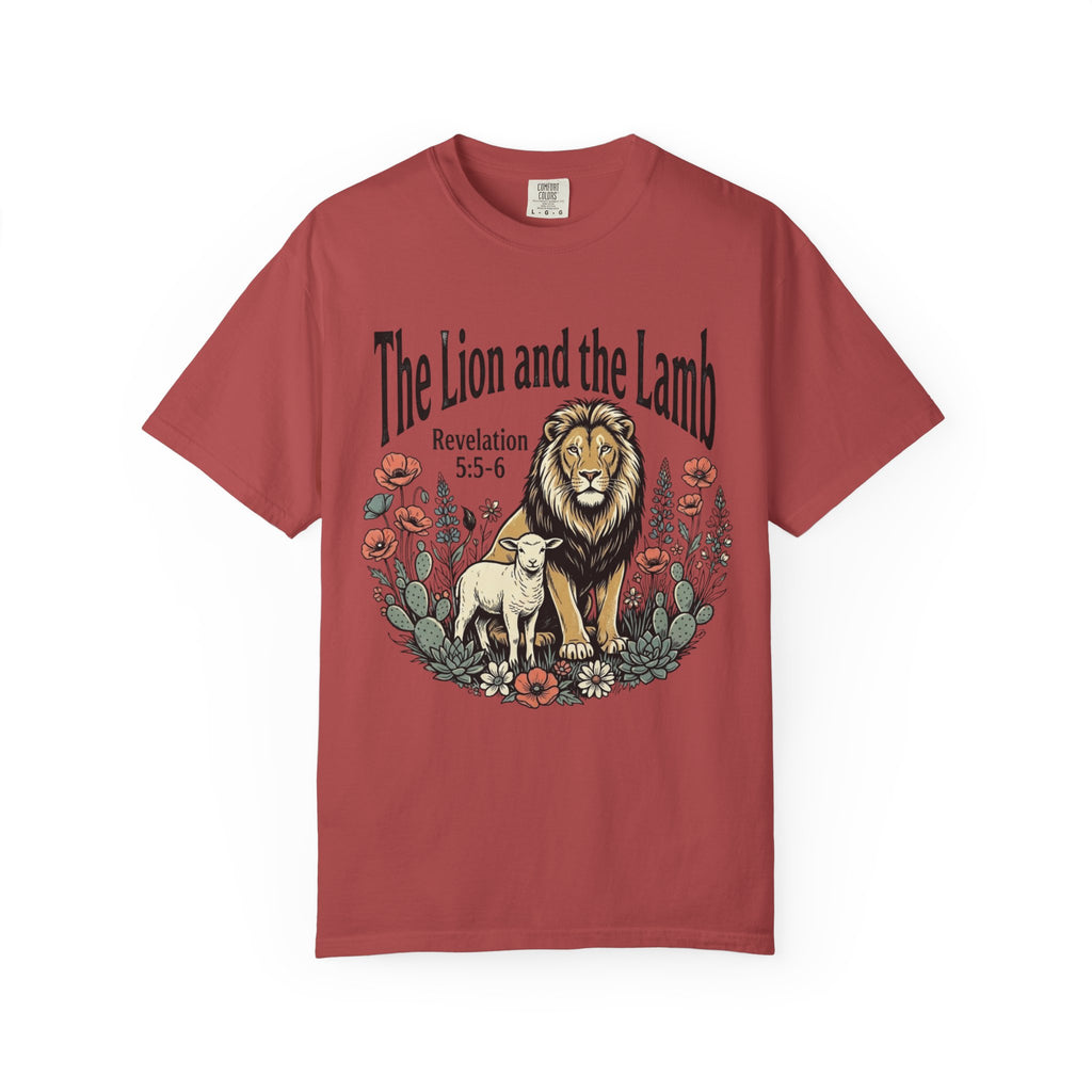 The Lion and the Lamb T-Shirt – Christian Scripture Tee (Revelation 5:5-6)