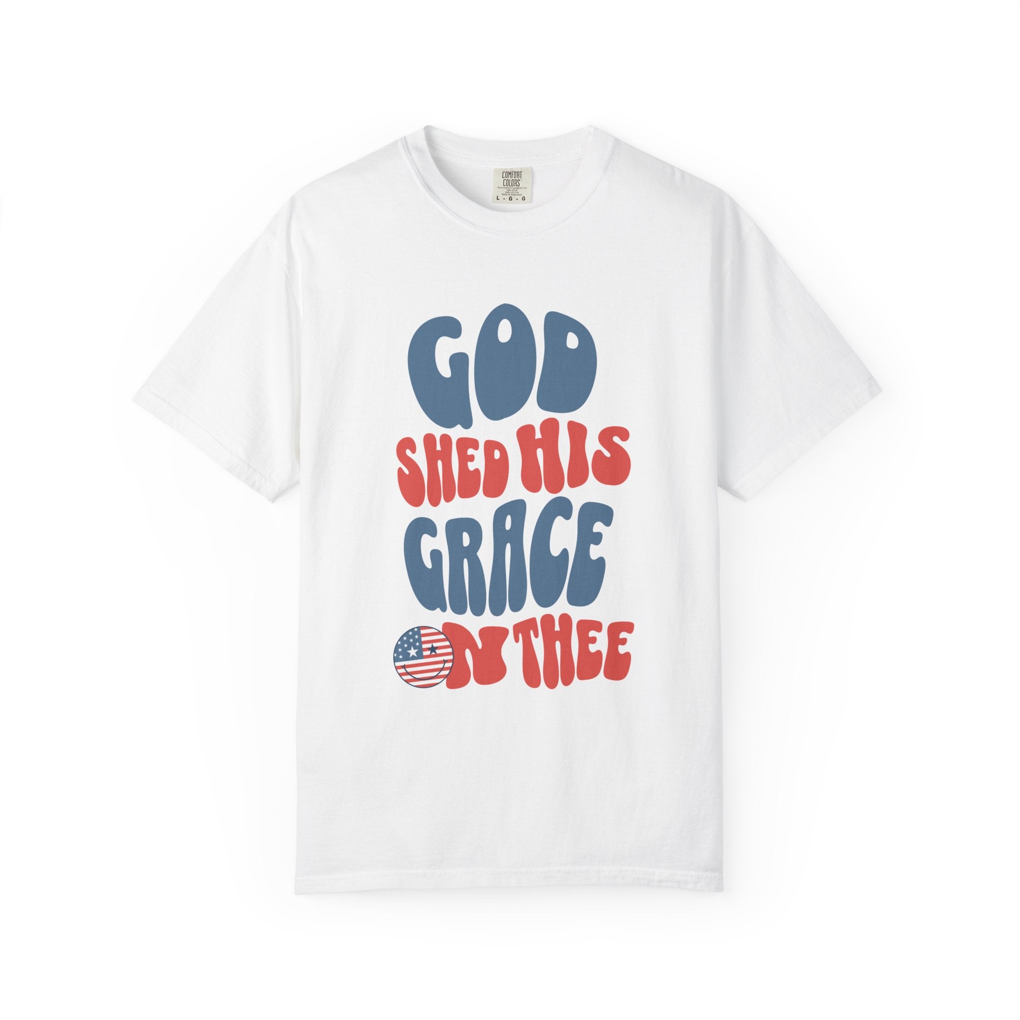 God Shed His Grace On Thee T-Shirt — Retro Patriotic Christian Tee