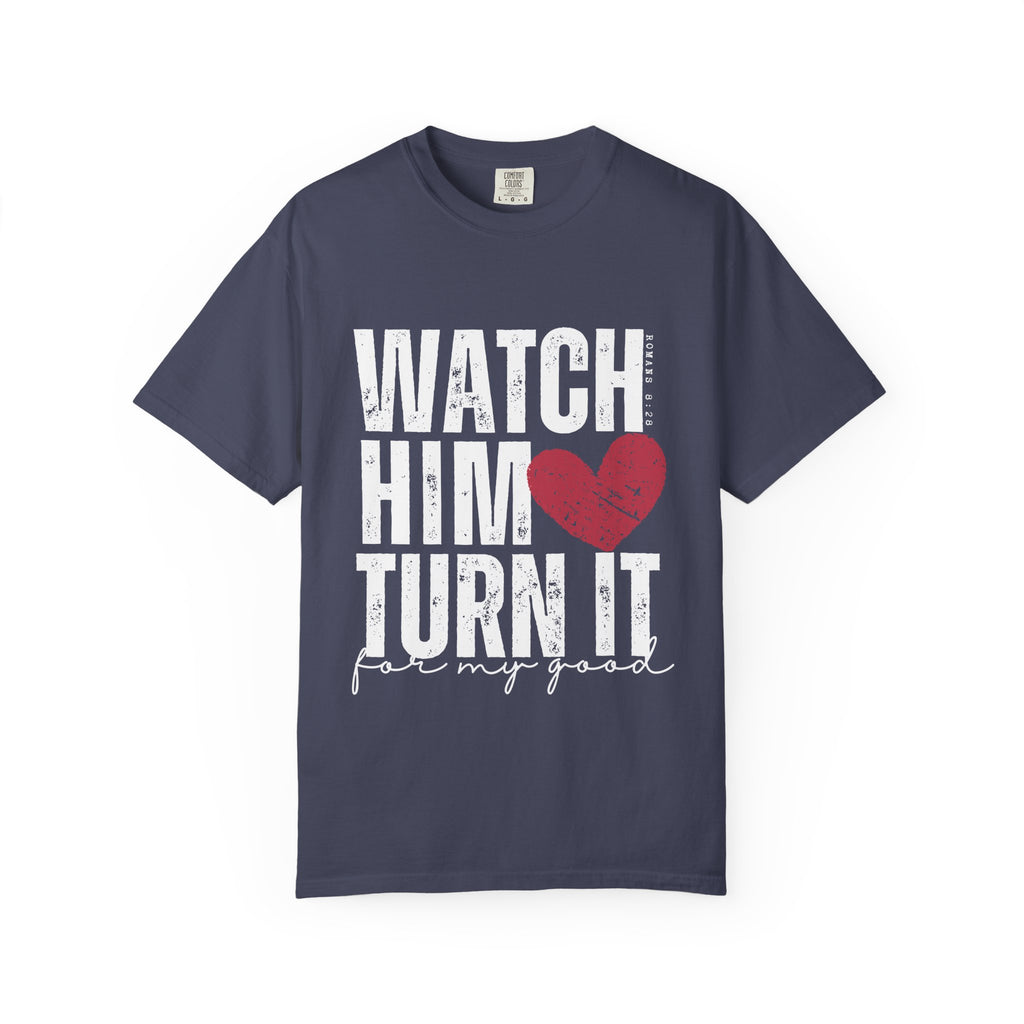 Heart Chest T-Shirt — Distressed Red Heart Pocket Tee