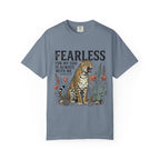 Fearless Leopard Christian T-Shirt — "For My God is Always With Me" Inspirational Tee