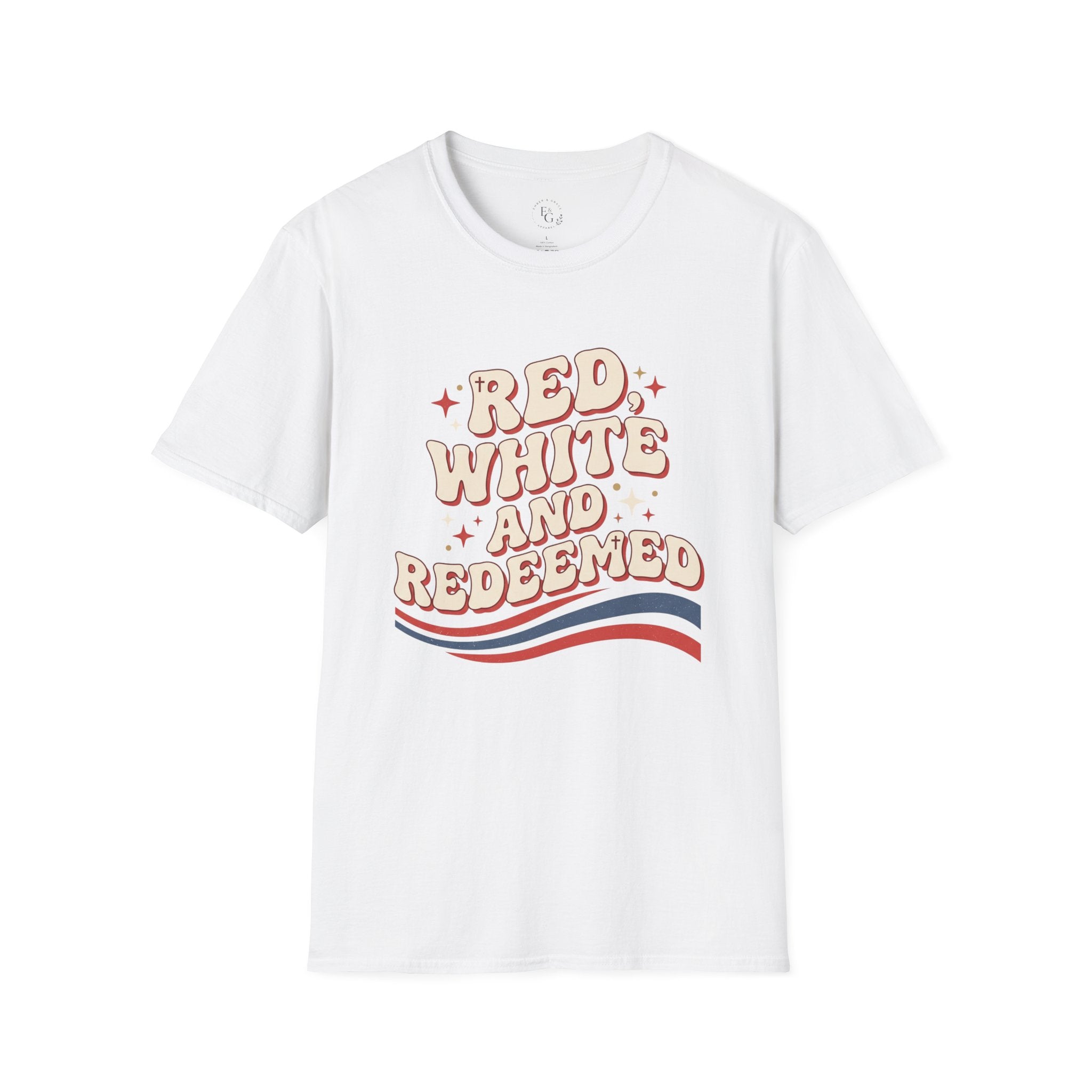 Patriotic "Red, White and Redeemed" T-Shirt