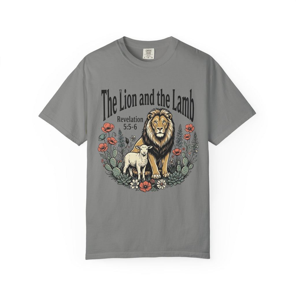 The Lion and the Lamb T-Shirt – Christian Scripture Tee (Revelation 5:5-6)