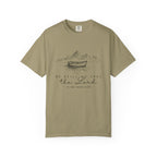 T-Shirt – “Be Still My Soul, the Lord Is On Your Side” Boat & Mountains Faith Tee