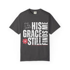 T-Shirt — Minimal Pink Flower Graphic with 'Christine' Script