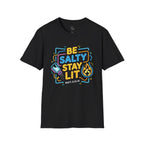 Be Salty Stay Lit T-Shirt — Neon Beach Graphic Tee (Matt. 5:13-14)