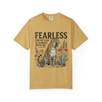 Fearless Leopard Christian T-Shirt — "For My God is Always With Me" Inspirational Tee