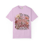 Let Your Words Bloom Into Life Floral T-Shirt