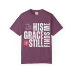 T-Shirt — Minimal Pink Flower Graphic with 'Christine' Script