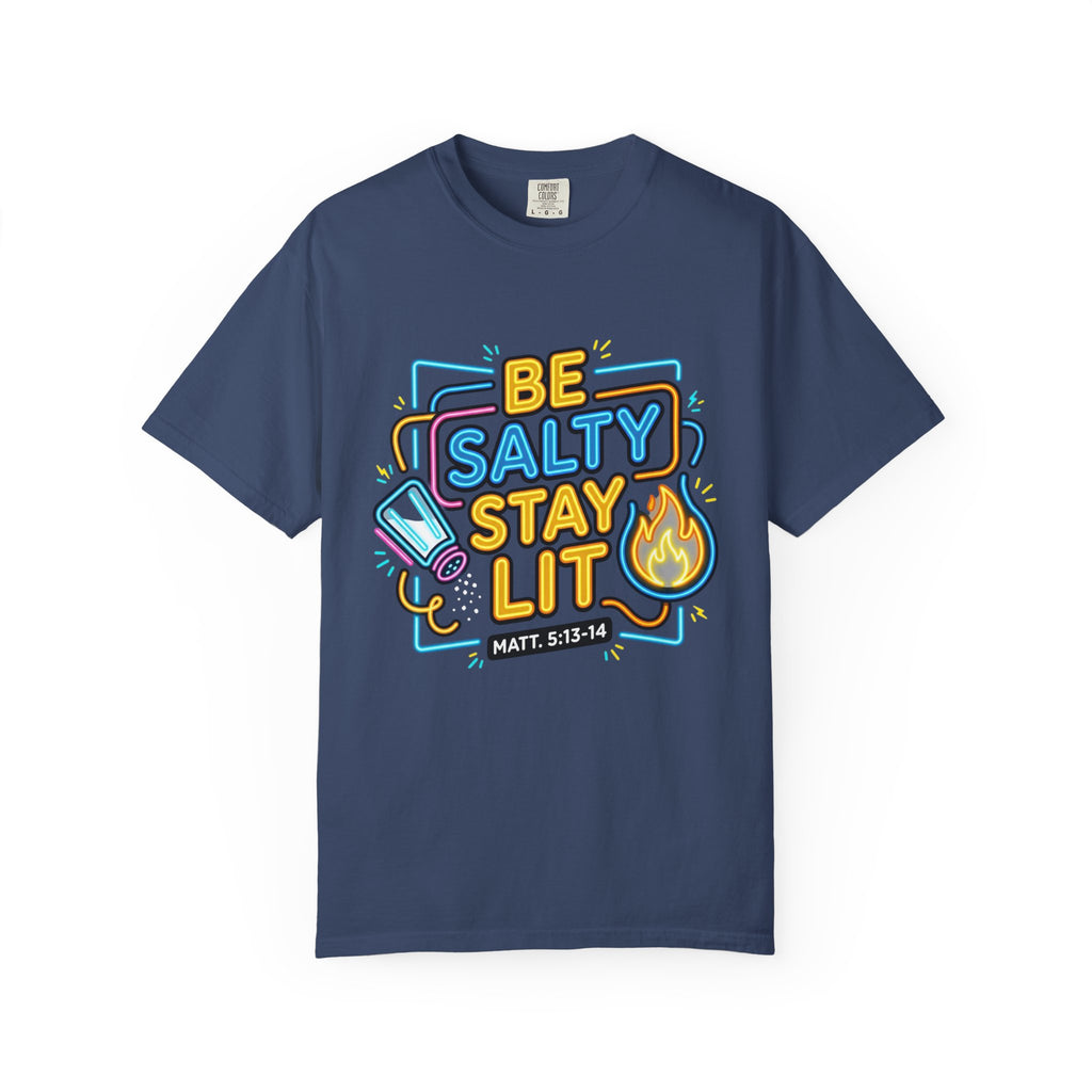 Be Salty Stay Lit T-Shirt — Christian Youth Graphic Tee (Matt. 5:13–14)