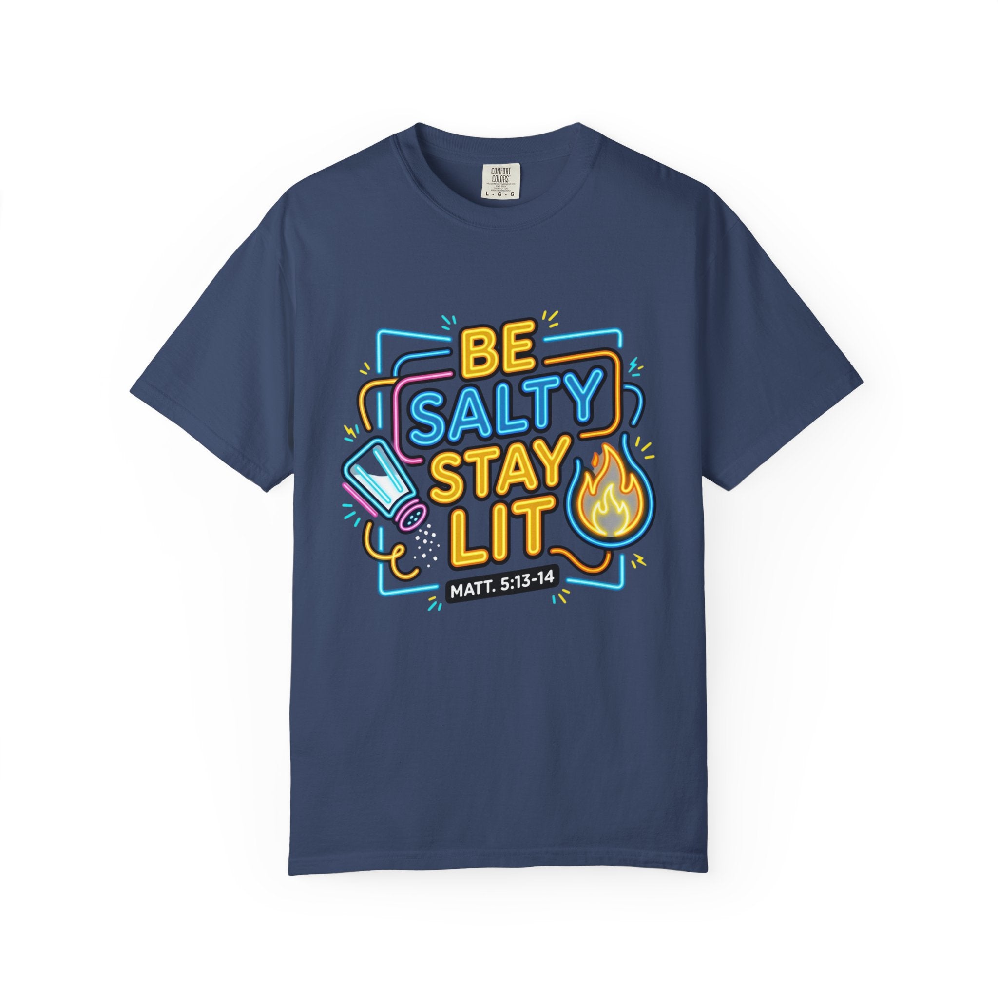 Be Salty Stay Lit T-Shirt — Christian Youth Graphic Tee (Matt. 5:13–14)