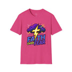 Faith Over Fear T‑Shirt — Bold Lightning Faith Graphic