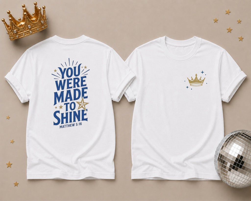 Gold Crown Pocket Tee — Minimal Royal Graphic T-Shirt