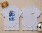 Gold Crown Pocket Tee — Minimal Royal Graphic T-Shirt