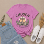 Chosen Cross T‑Shirt — "Chosen: Set Apart by Grace" Christian Tee