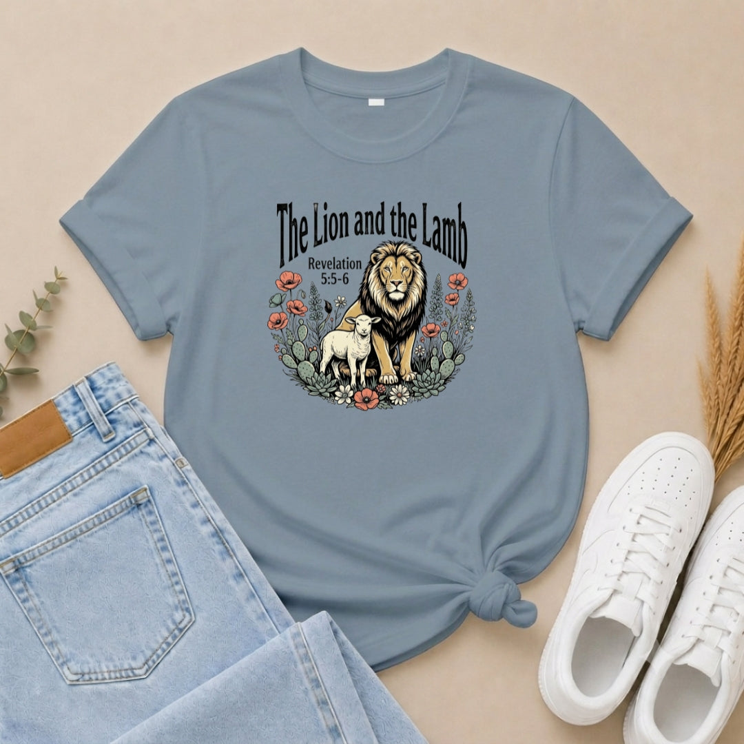 The Lion and the Lamb T-Shirt — Revelation 5:5-6 Faith Tee