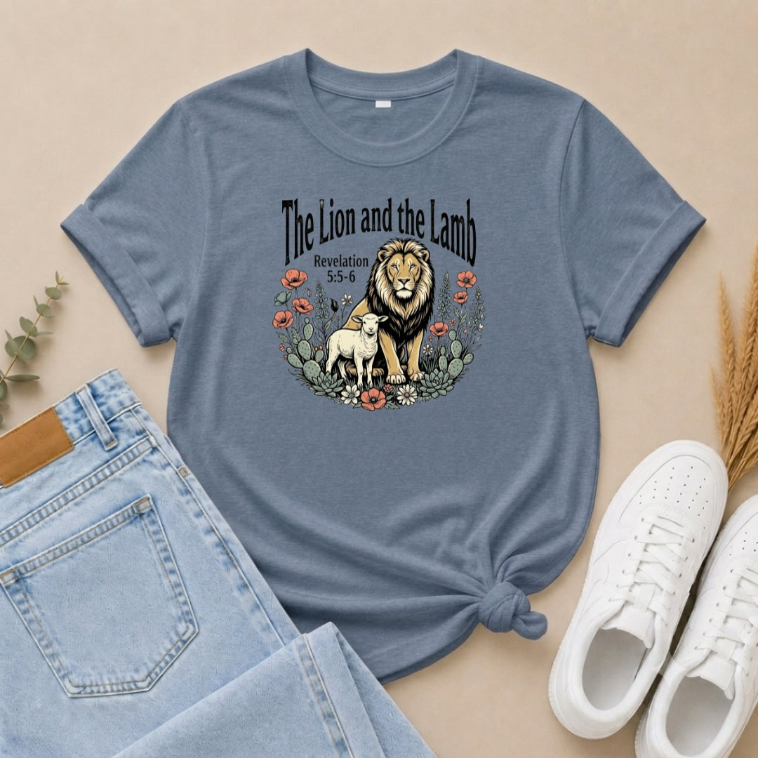 The Lion and the Lamb T-Shirt — Revelation 5:5-6 Faith Tee