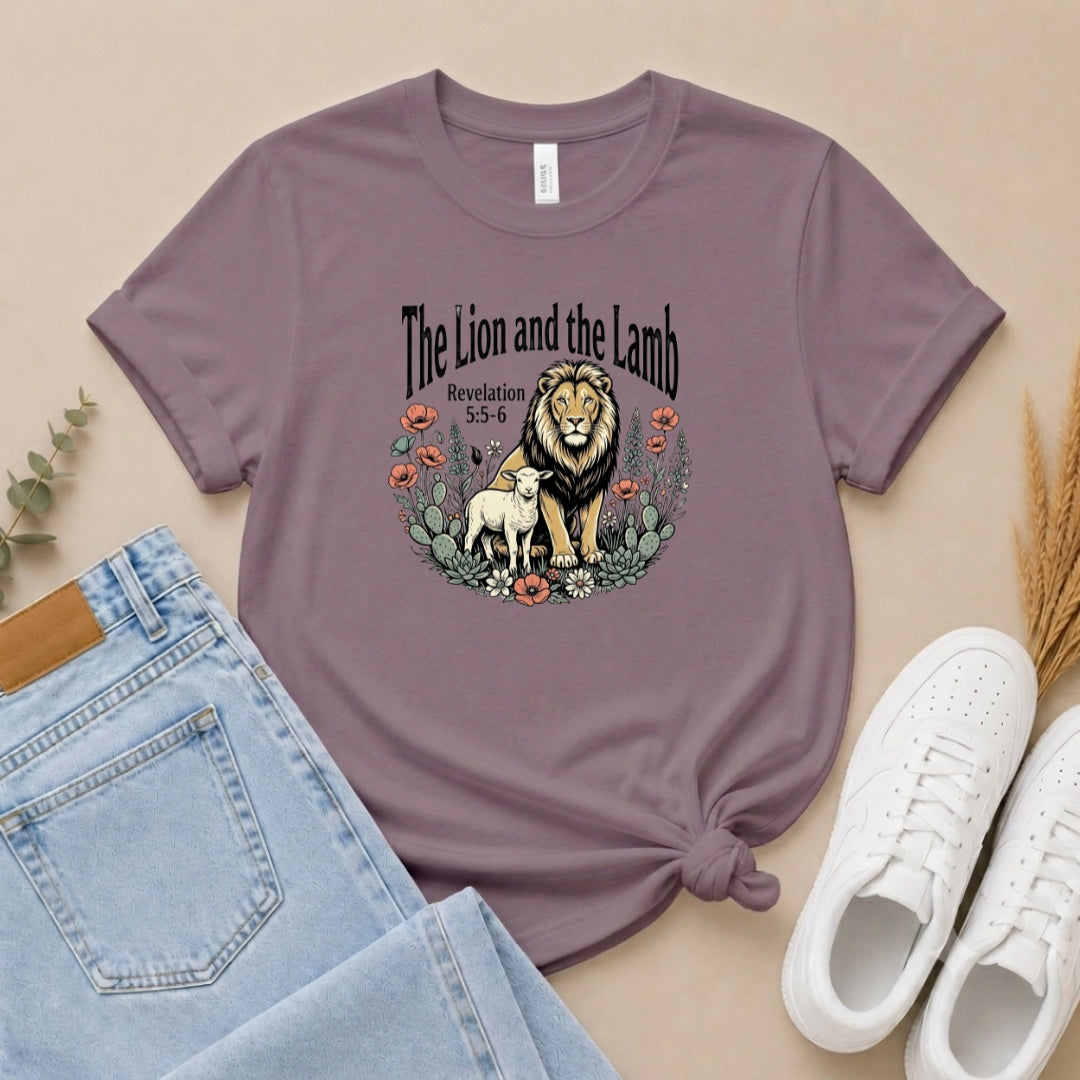 The Lion and the Lamb T-Shirt — Revelation 5:5-6 Faith Tee