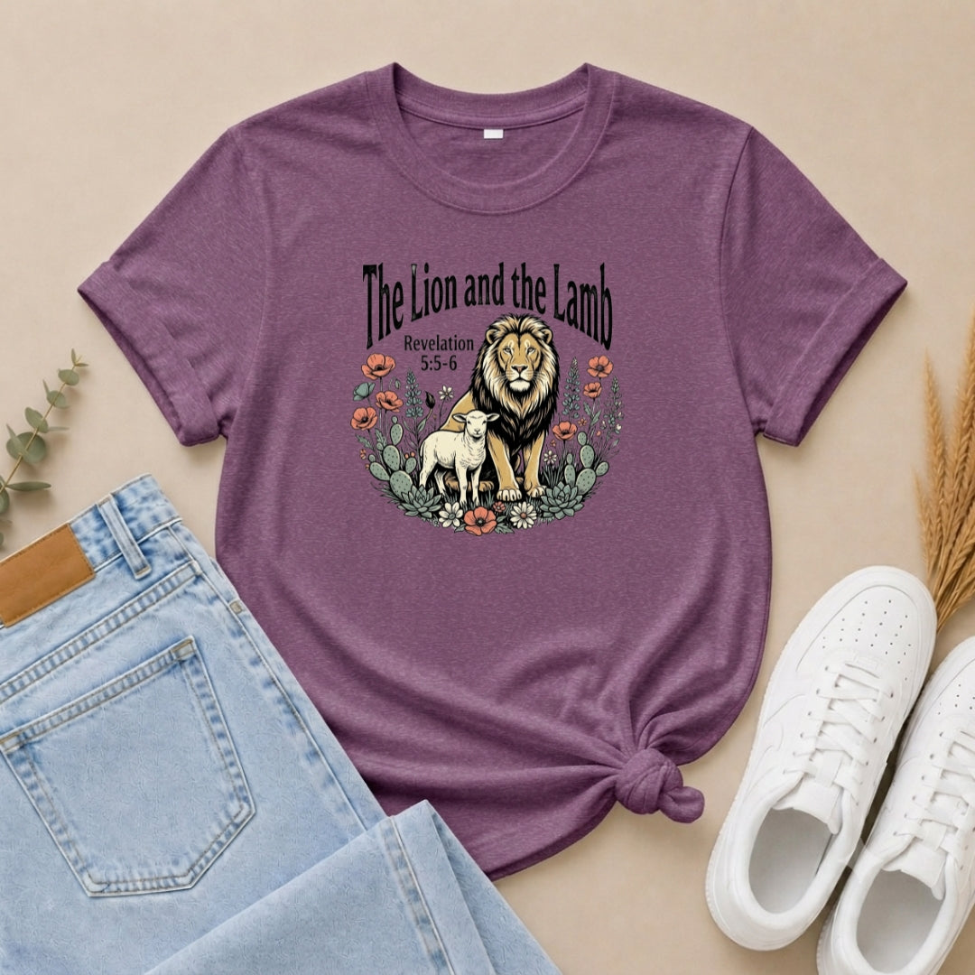 The Lion and the Lamb T-Shirt — Revelation 5:5-6 Faith Tee