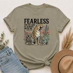 Fearless Leopard Christian T-Shirt — "For My God is Always With Me" Inspirational Tee