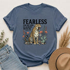 Fearless Leopard Christian T-Shirt — "For My God is Always With Me" Inspirational Tee