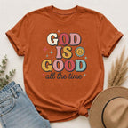 God Is Good All the Time T-Shirt — Retro Faith Graphic Tee