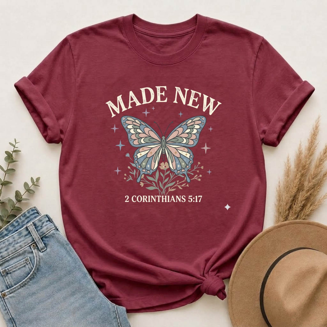 Made New Butterfly T-Shirt — Vintage Botanical Monarch Graphic Tee