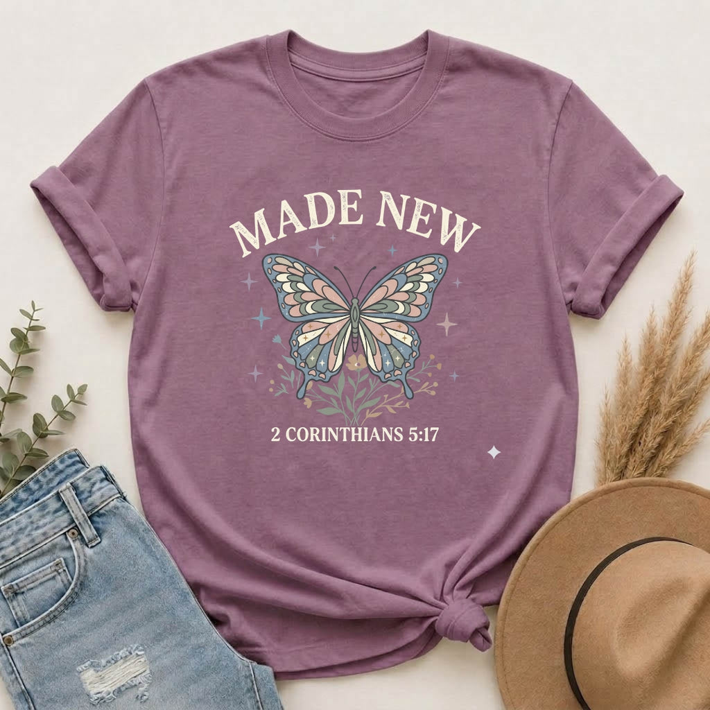 Made New Butterfly T-Shirt — Vintage Botanical Monarch Graphic Tee