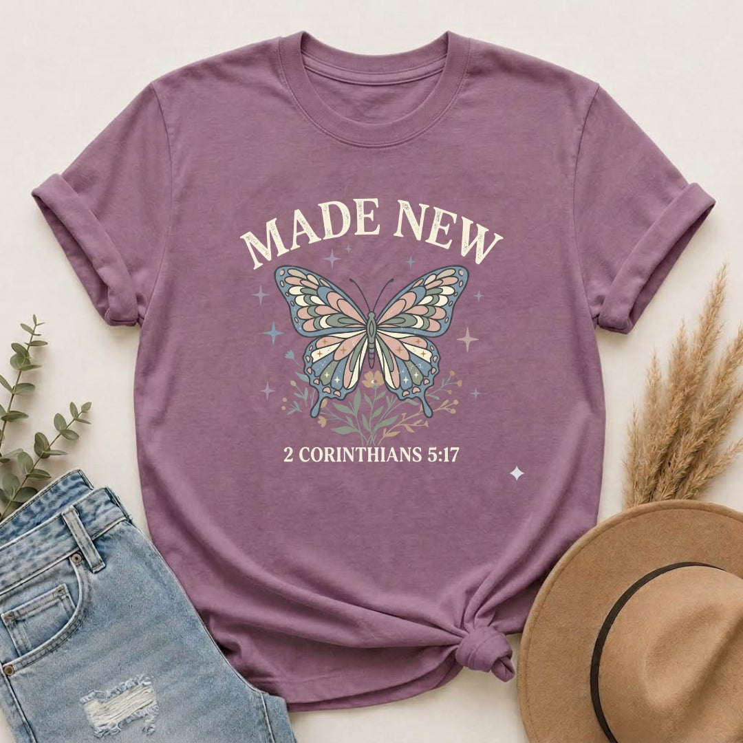 Made New Butterfly T-Shirt — Vintage Botanical Monarch Graphic Tee