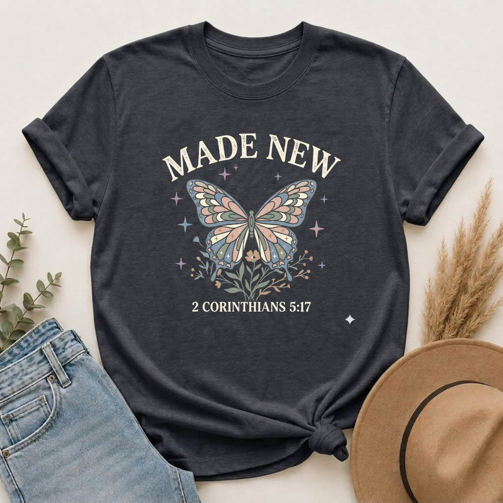 Made New Butterfly T-Shirt — Vintage Botanical Monarch Graphic Tee